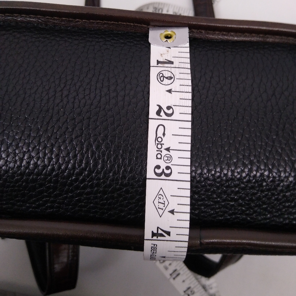 Vintage Brighton Leather Shoulder Bag Black Brown - Picture 12 of 12